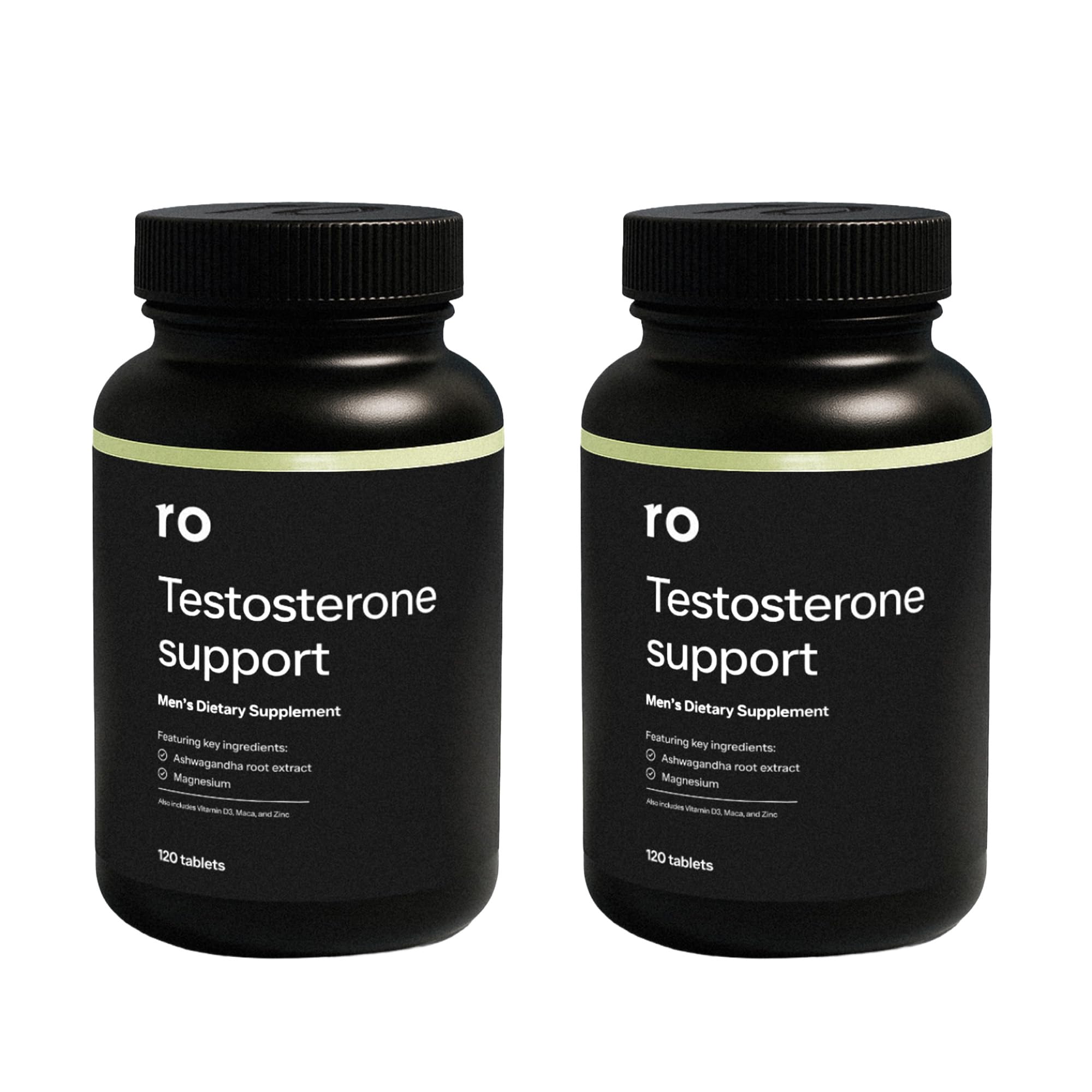 Ro Testosterone Support with ashwagandha bottle for daily vitality
