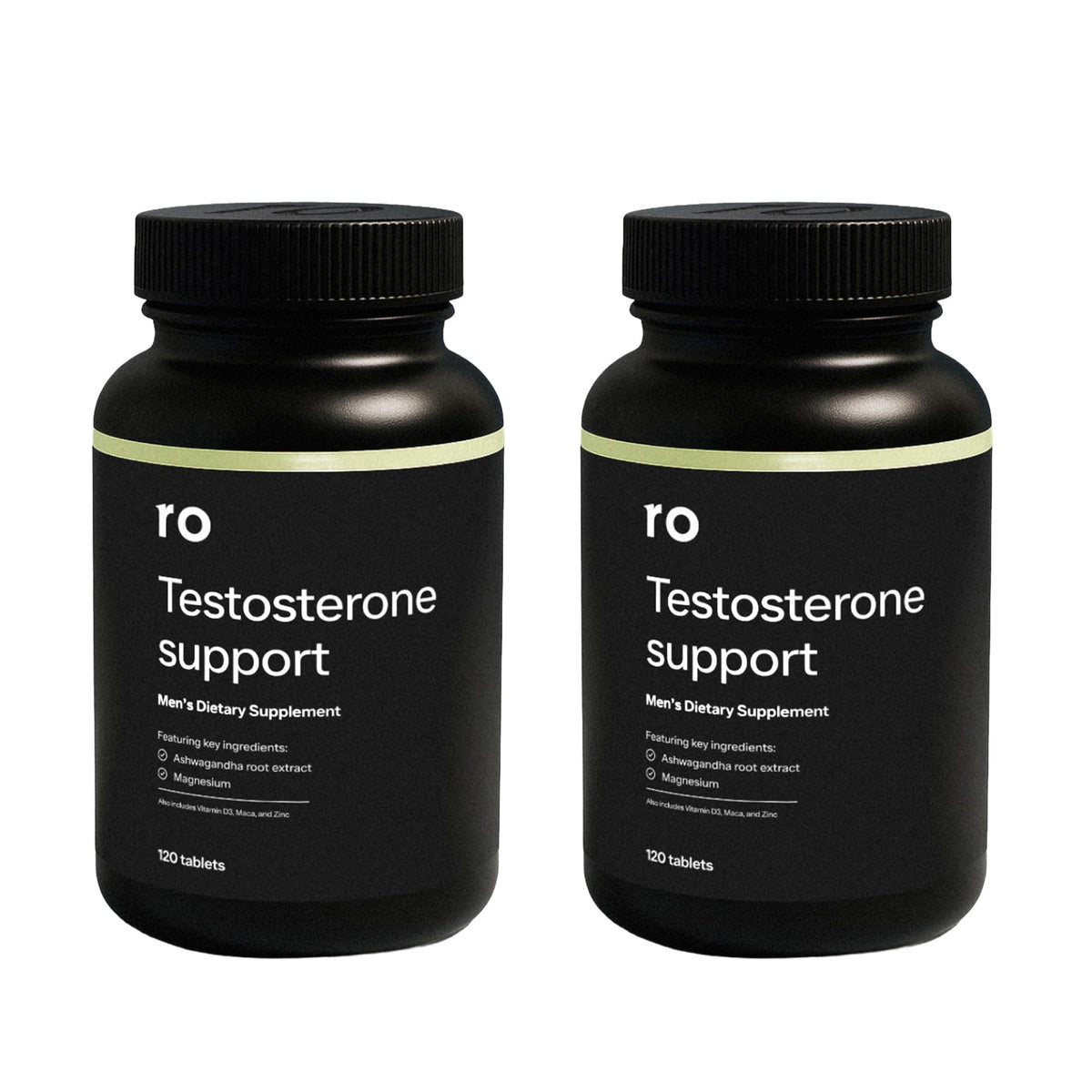 Ro Testosterone Support with ashwagandha bottle for daily vitality
