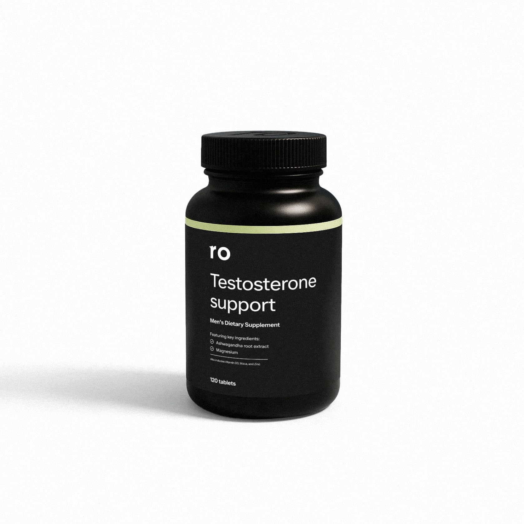 Ro Testosterone Support daily use scene on table with glass