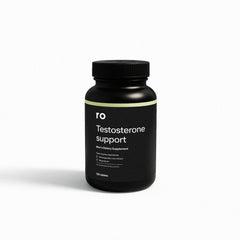 Ro Testosterone Support daily use scene on table with glass