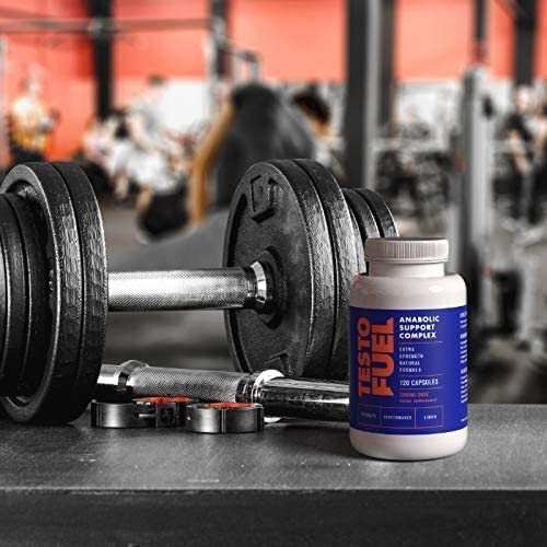 ROAR AMBITION TestoFuel gym session image suggests pre-workout use for endurance.