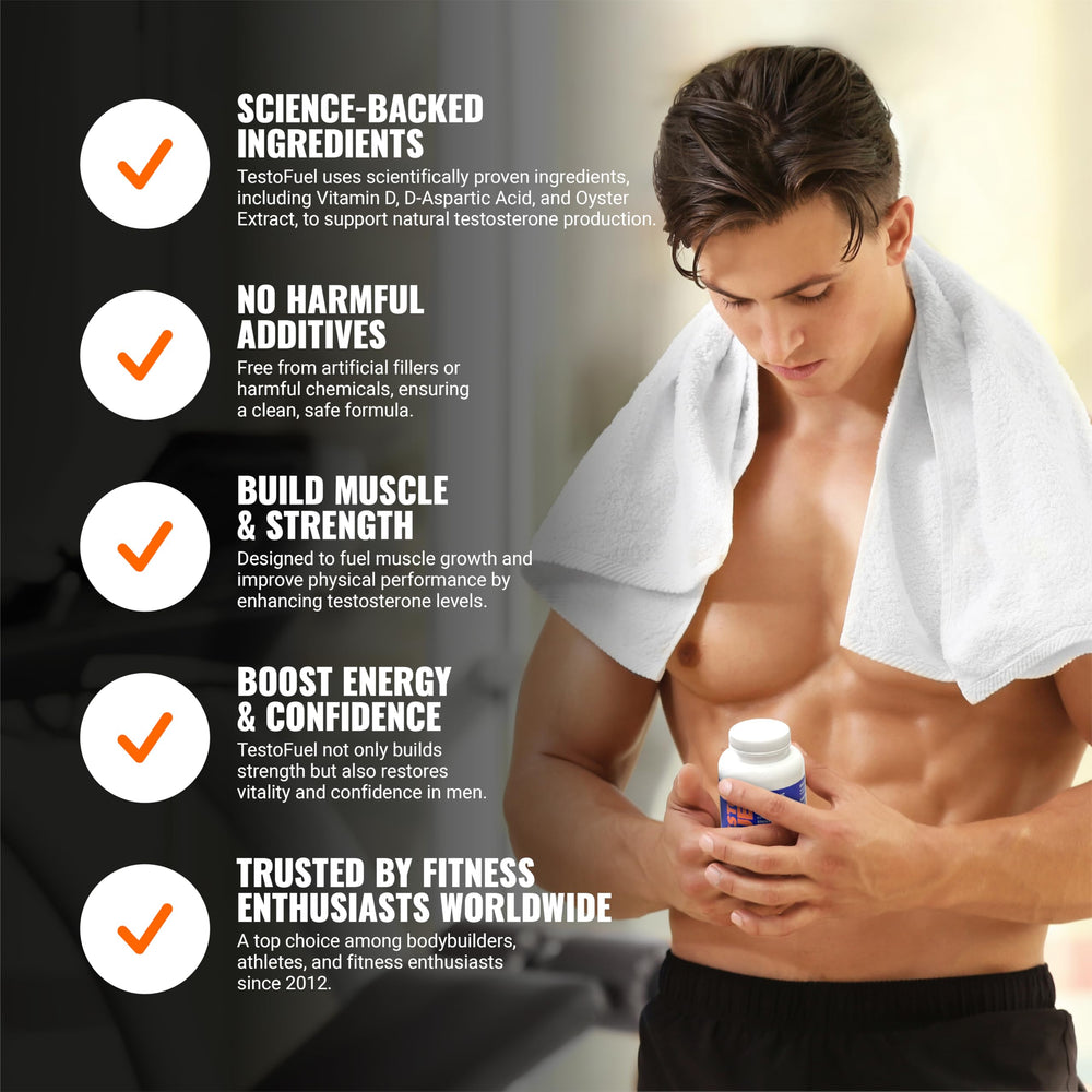 ROAR AMBITION TestoFuel ingredients label shows zinc and fenugreek support.