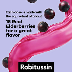 Robitussin 20 mL dosing pour shows easy, accurate measurement