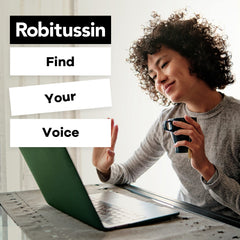Robitussin front-view bottle on countertop ready to use