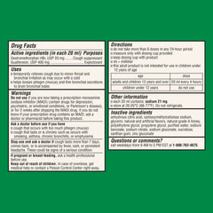 Robitussin Honey DM dosing instructions showing 20 mL every 4 hours.