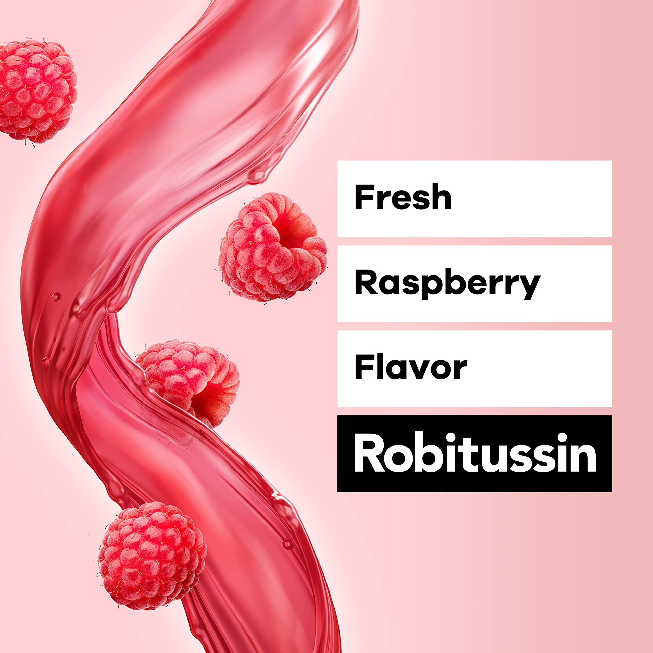 Robitussin label detail closeup with dosage instructions
