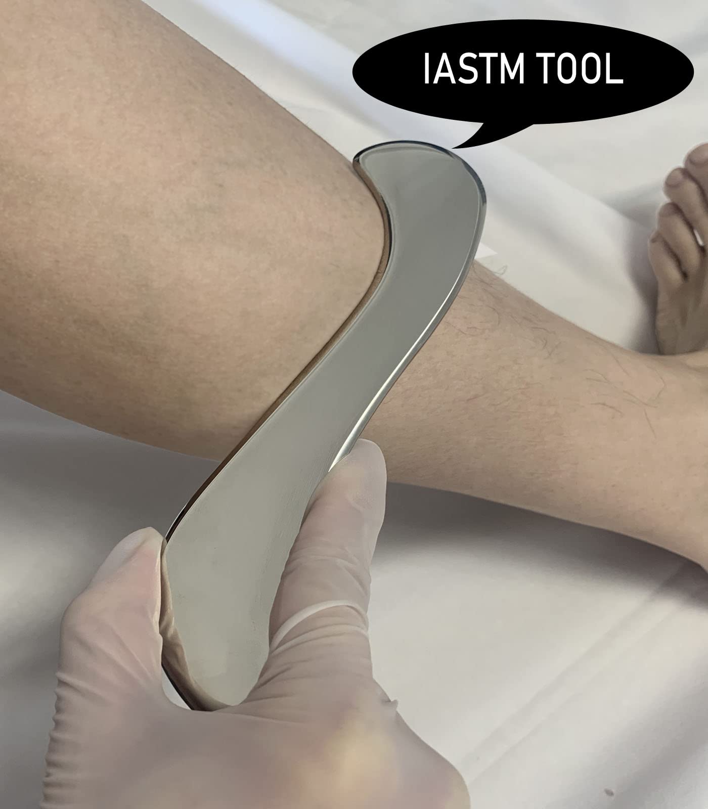 Athlete recovery scene using Robulove IASTM tools after training.