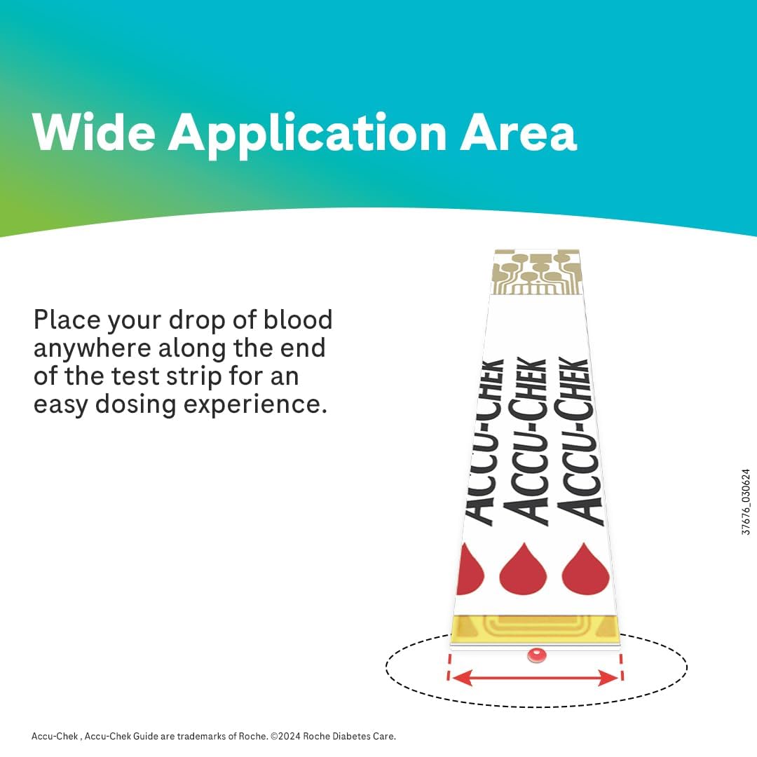 Roche Accu-Chek Guide test strip close-up