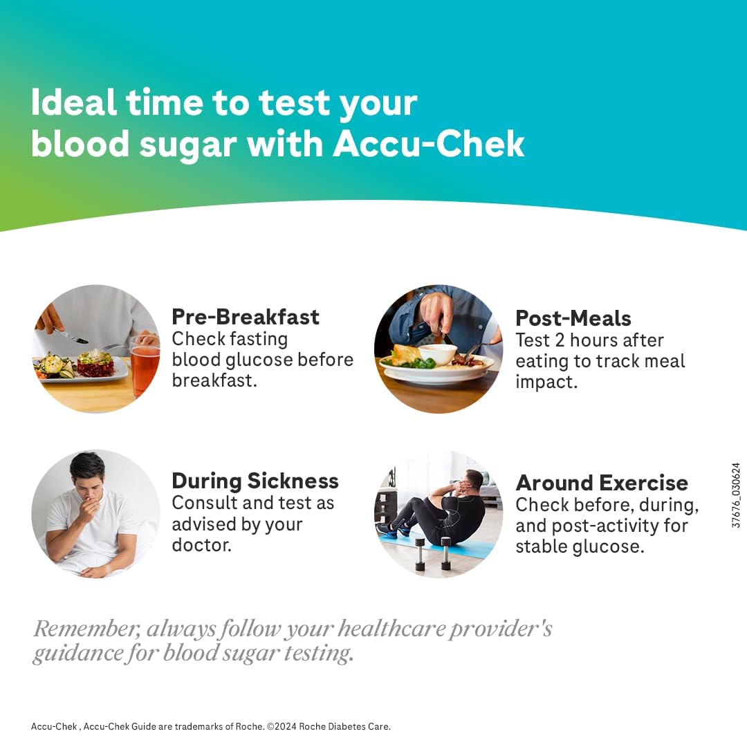 Roche Accu-Chek Guide strips box with instruction card