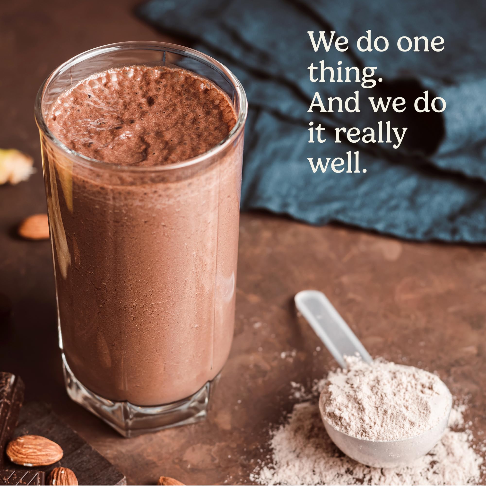 Rock The Shot GLP-1 chocolate ingredients label emphasizes collagen, protein, and minerals for balance