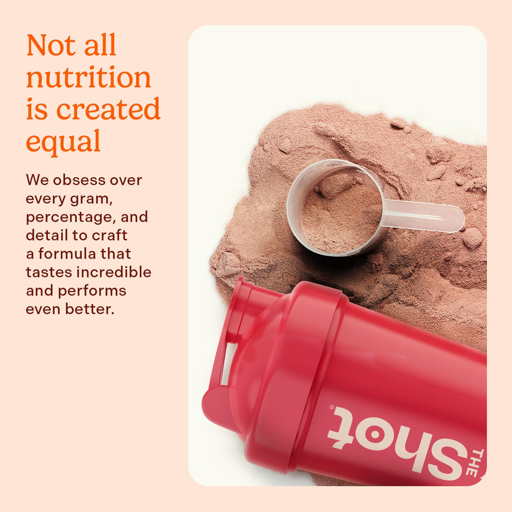 ROCK THE SHOT GLP-1 shake chocolate texture-creamy conveys indulgent mouthfeel.