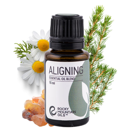 Rocky Mountain Oils Aligning bottle pour for a calming aroma