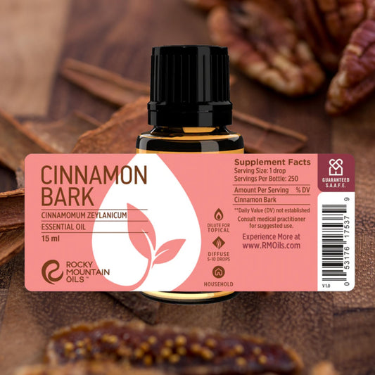 Rocky Mountain Oils Cinnamon Bark diffusing aroma creates warm, inviting spaces.