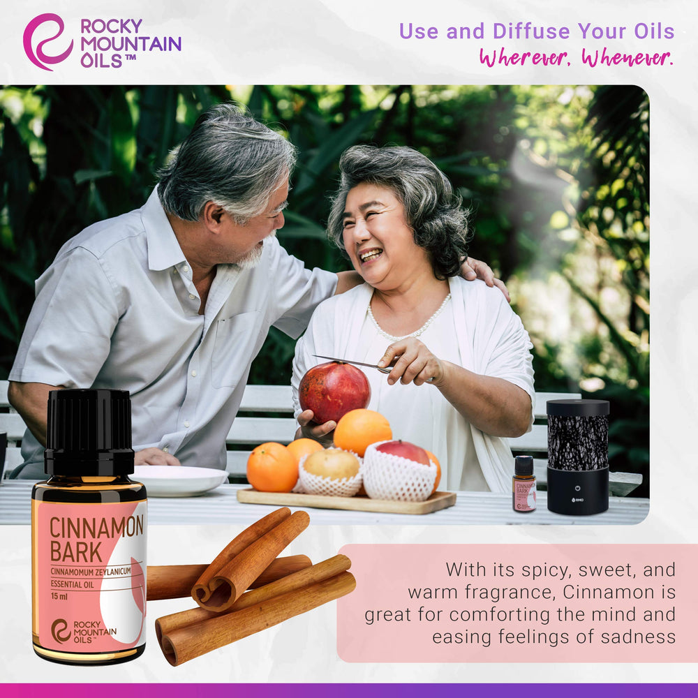 Rocky Mountain Oils Cinnamon Bark ideal for kitchen aroma and cozy evenings.
