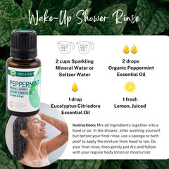Rocky Mountain Oils peppermint used in shampoo for scalp refreshment.
