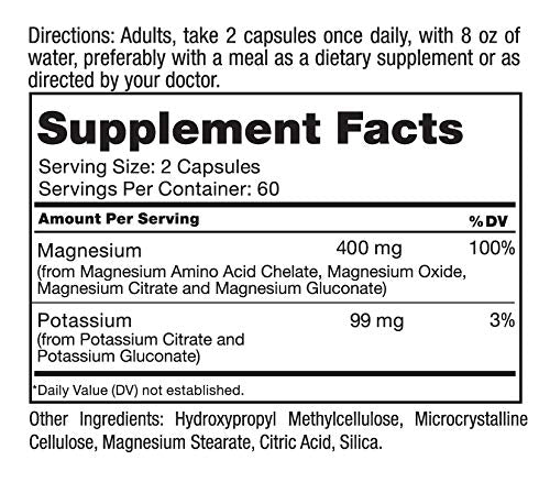 Roex Magnesium Potassium capsules for balanced mineral intake.
