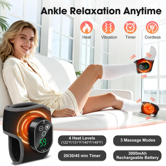 ROHVEMJ ankle wrap with 4 heat levels for personalized comfort