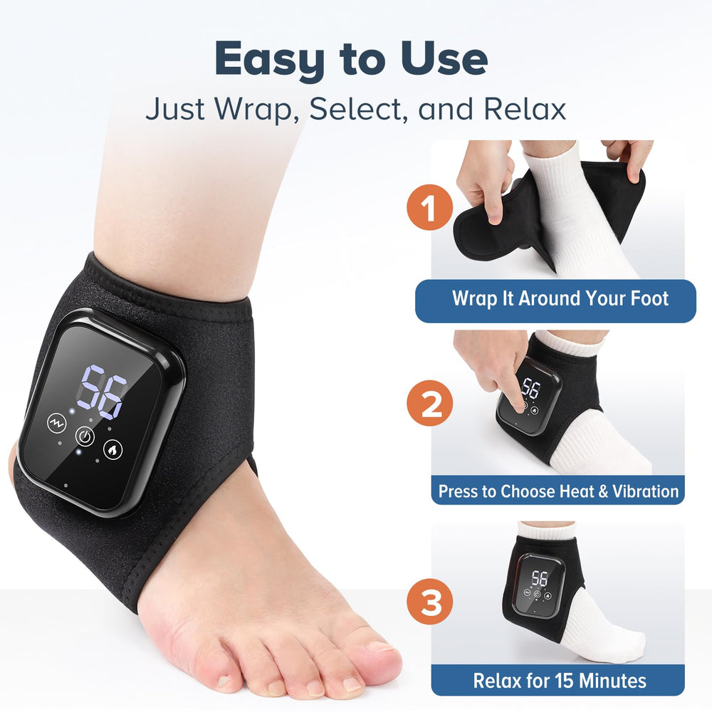 ROHVEMJ cordless foot ankle heating pad includes auto shut-off for safe sessions.