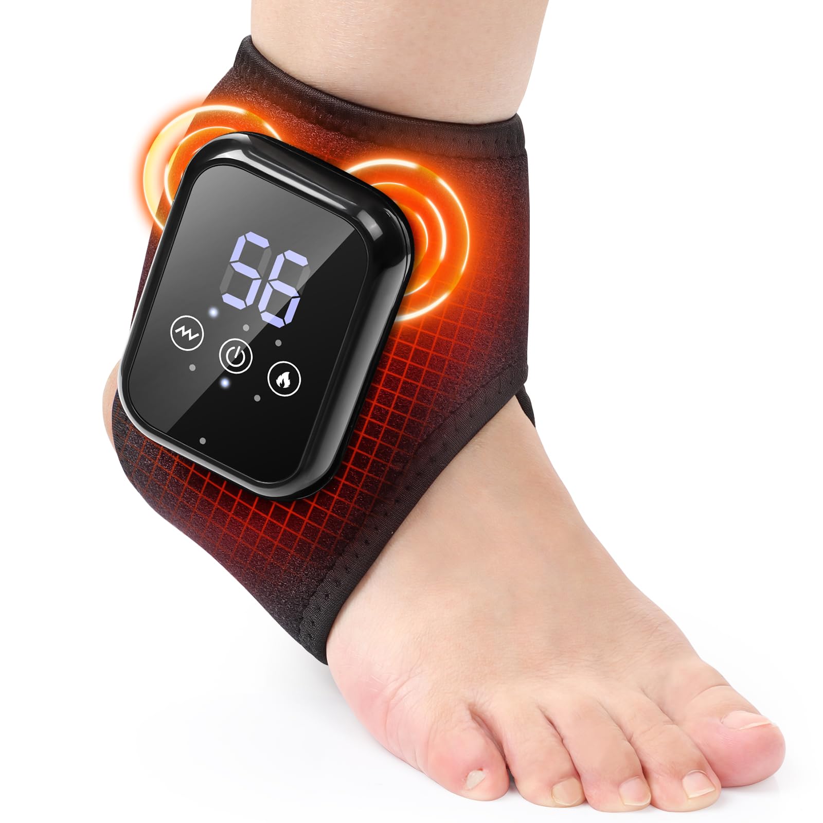 ROHVEMJ cordless foot ankle heating pad shows heel coverage for targeted warmth.