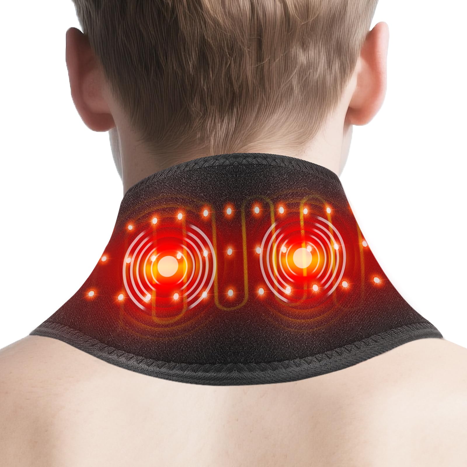 ROHVEMJ cordless neck massager with heat for targeted neck relief