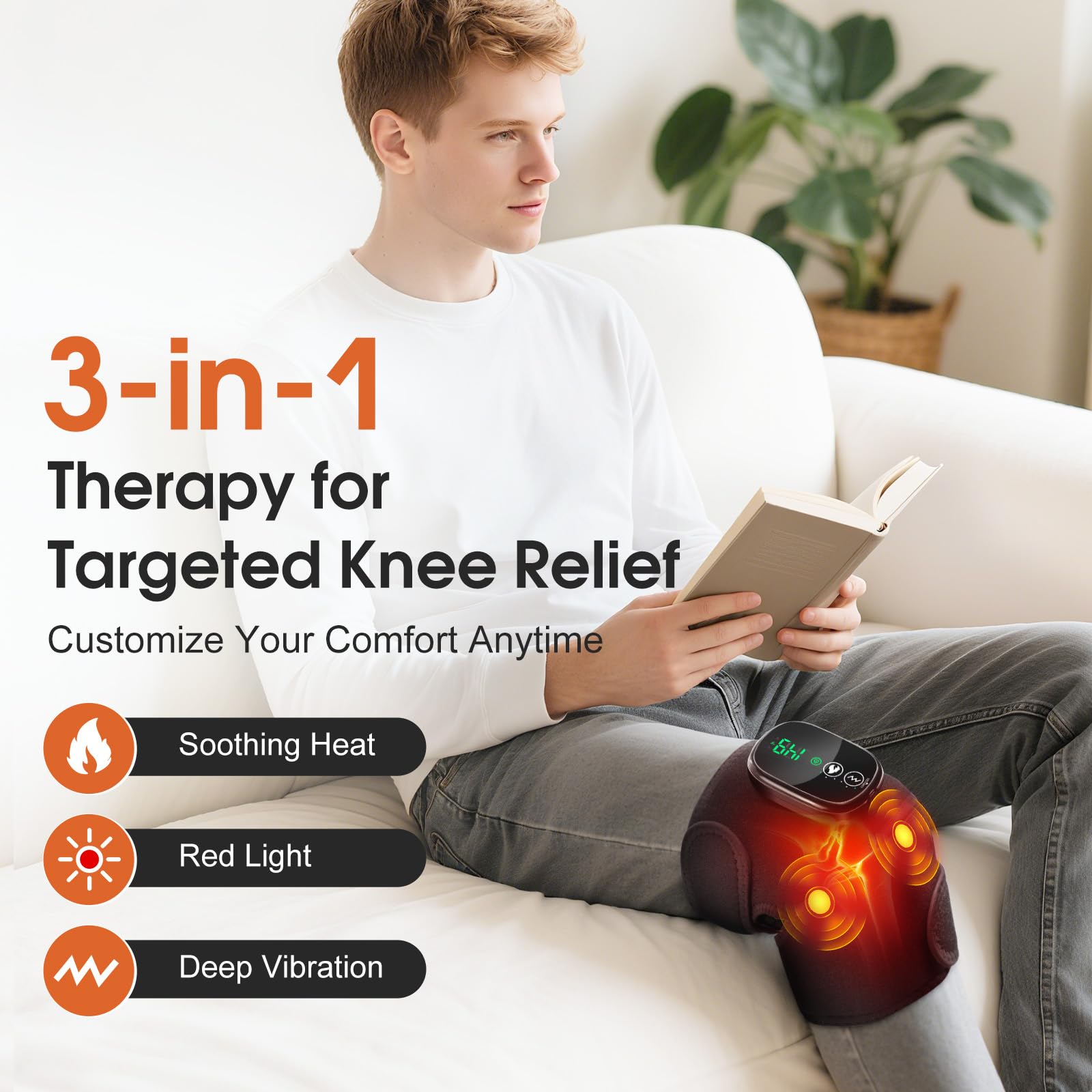 ROHVEMJ massager digital display for easy adjustments and control