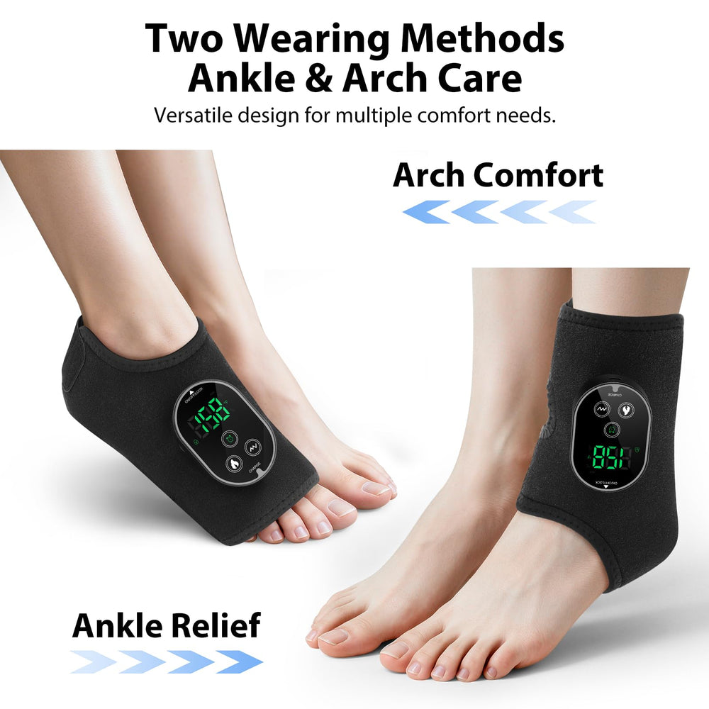 ROHVEMJ wearable ankle wrap with a soft, flexible fit on the leg.