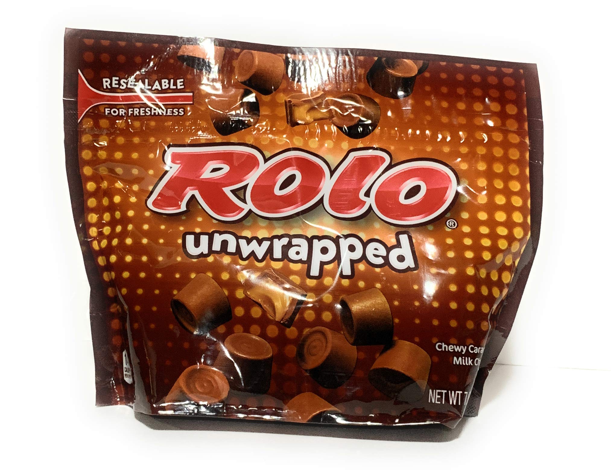 Rolo Unwrapped 2-pack 7.6 oz with silky caramel centers and rich chocolate