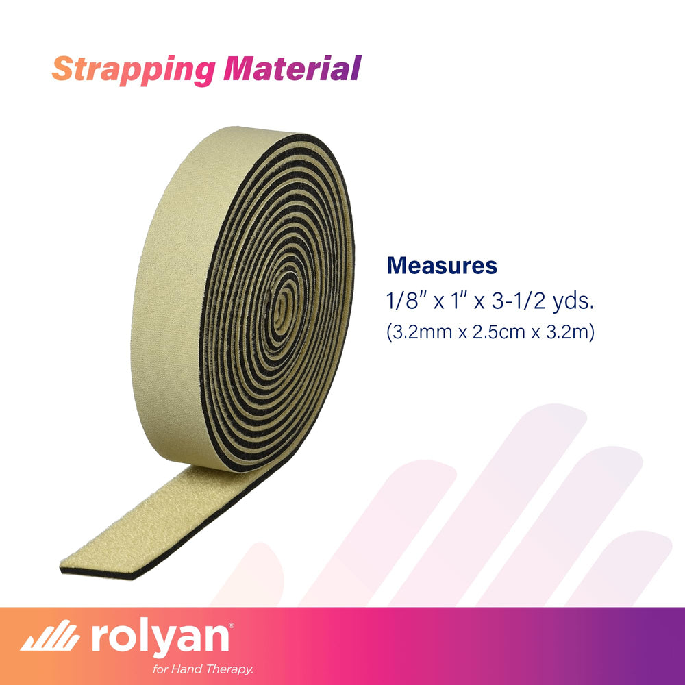 Rolyan strap measures 1/8-inch thick for easy customization.