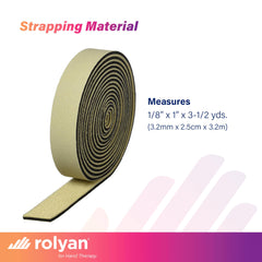 Rolyan strap measures 1/8-inch thick for easy customization.