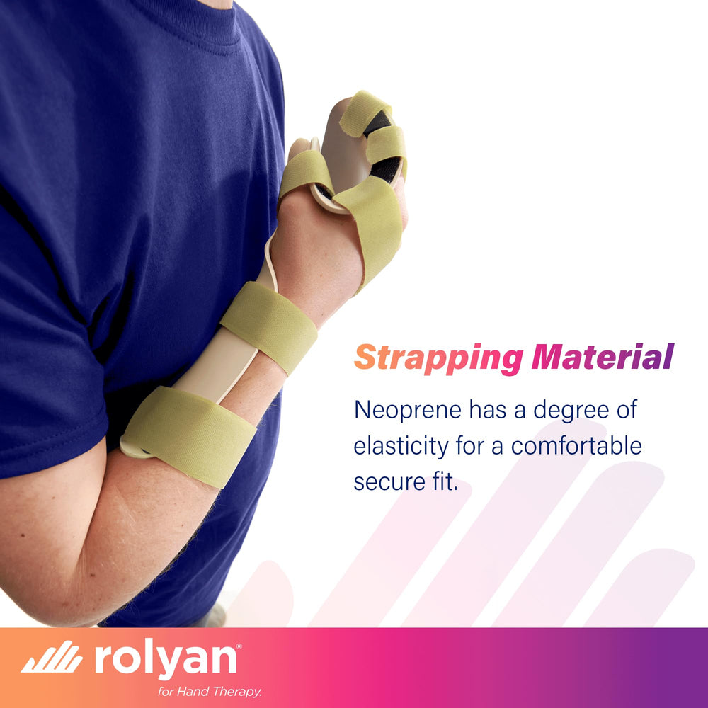Rolyan strap designed for thermoplastic splinting and brace applications.