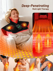 ROMISA 660nm-850nm infrared chip provides penetrative warmth for muscles.