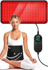 ROMISA therapy pad on back for deep relaxation and targeted light therapy
