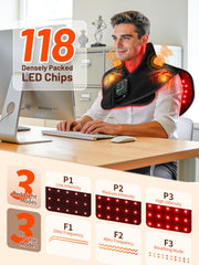 ROMISA cordless heat and massage controller for easy, on-the-go therapy.