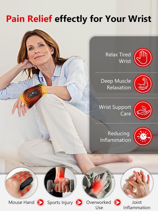 ROMISA near-infrared 850nm coverage on the wrist wrap for deeper tissue comfort.