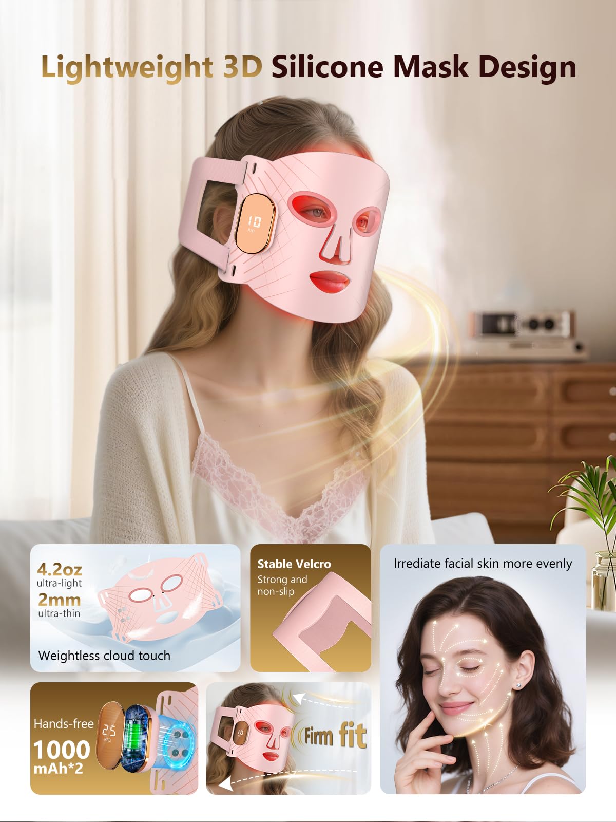 ROMISA built-in eye shield protects eyes during treatment.
