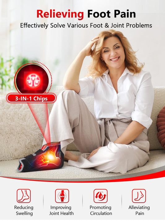 ROMISA control panel on the wrap enables easy mode, brightness, and timer adjustments