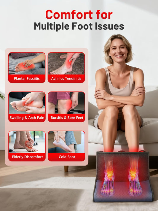 ROMISA red light feet wrap side view highlighting LED array for deep warmth.