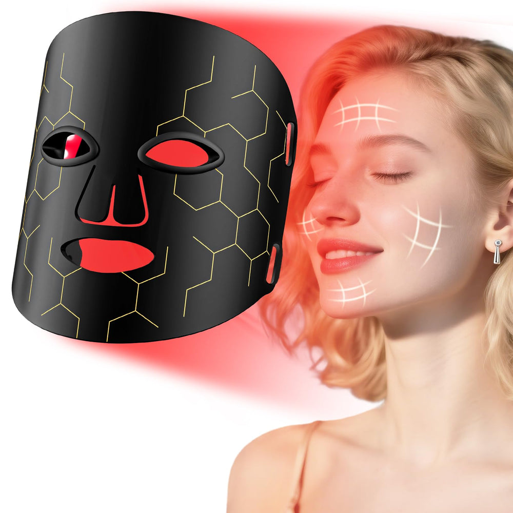 ROMISA red light mask with eight modes for enhanced skin vitality.