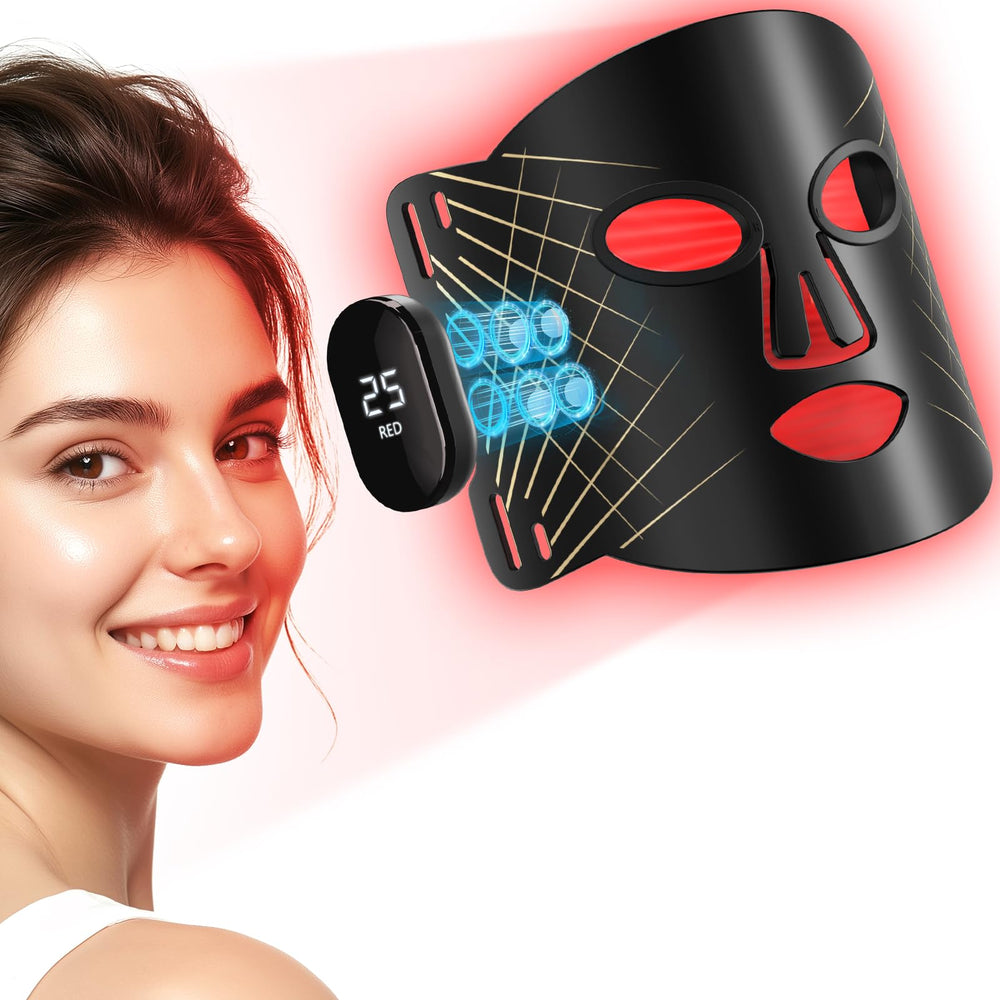 ROMISA red-light mask with full-face LED coverage for even illumination