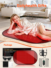 ROMISA red light therapy mat kit includes glasses for optional eye protection.