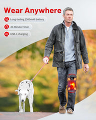 ROMISA knee brace battery with 2500mAh for portable sessions.