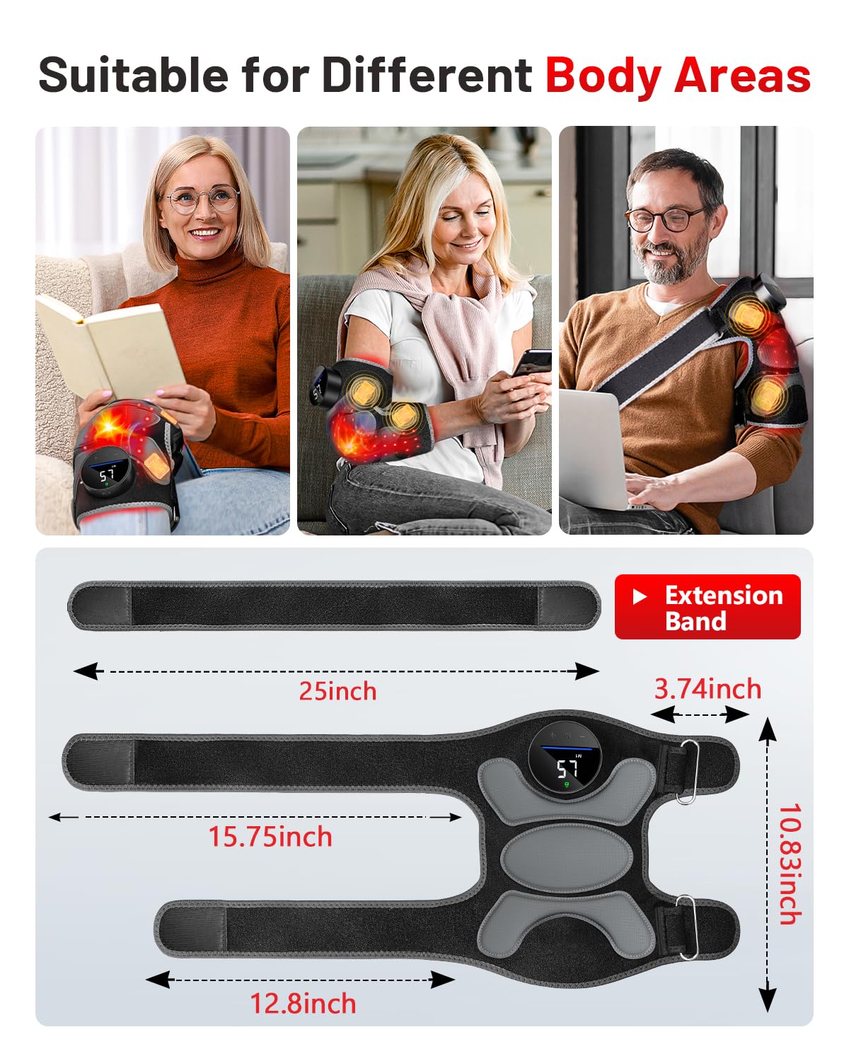 ROMISA Upgraded PRO dual-wavelength 660nm 850nm light therapy on skin and deep tissue