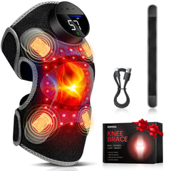 ROMISA Upgraded PRO knee brace front view for targeted red light therapy at the knee