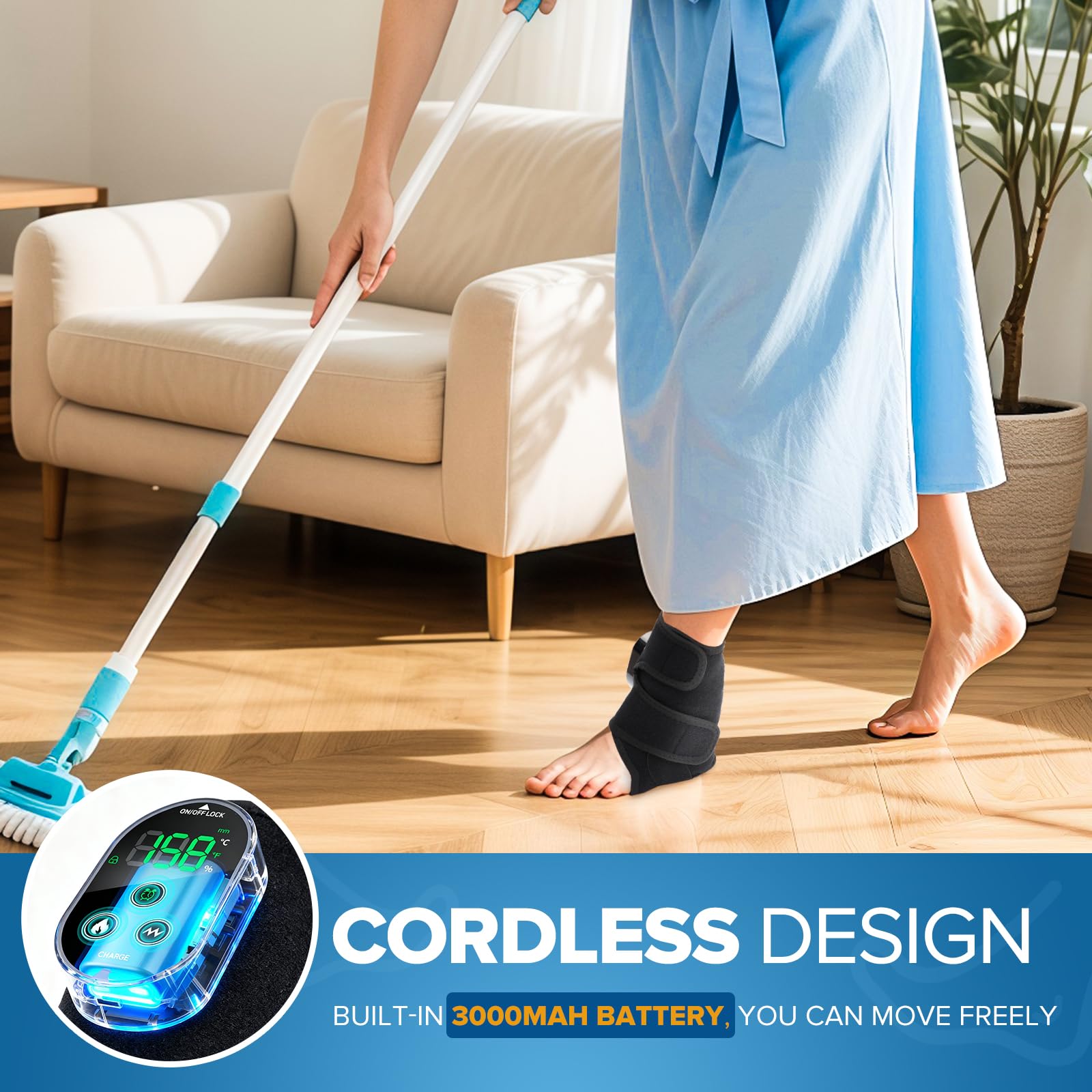 ROMYSE 3000mAh battery illustrates long cordless sessions