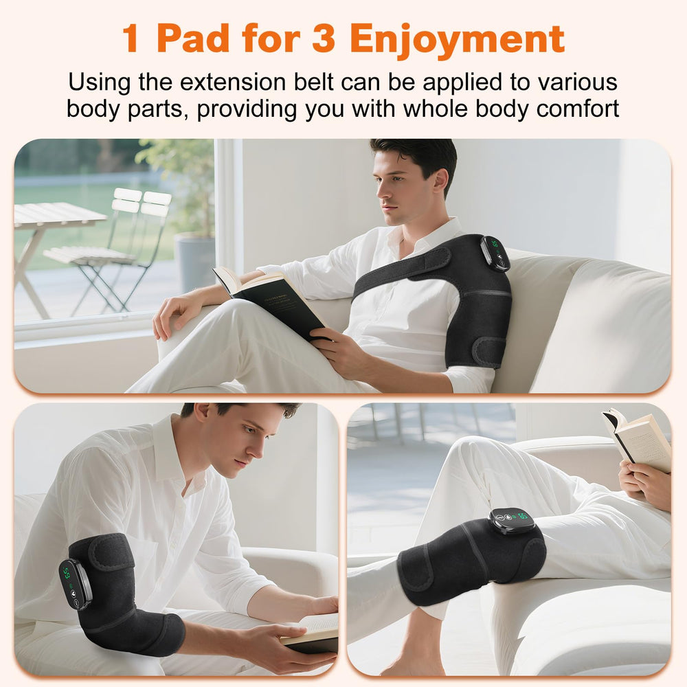 ROMYSE cordless knee massager with 5000mAh battery for on-the-go relief