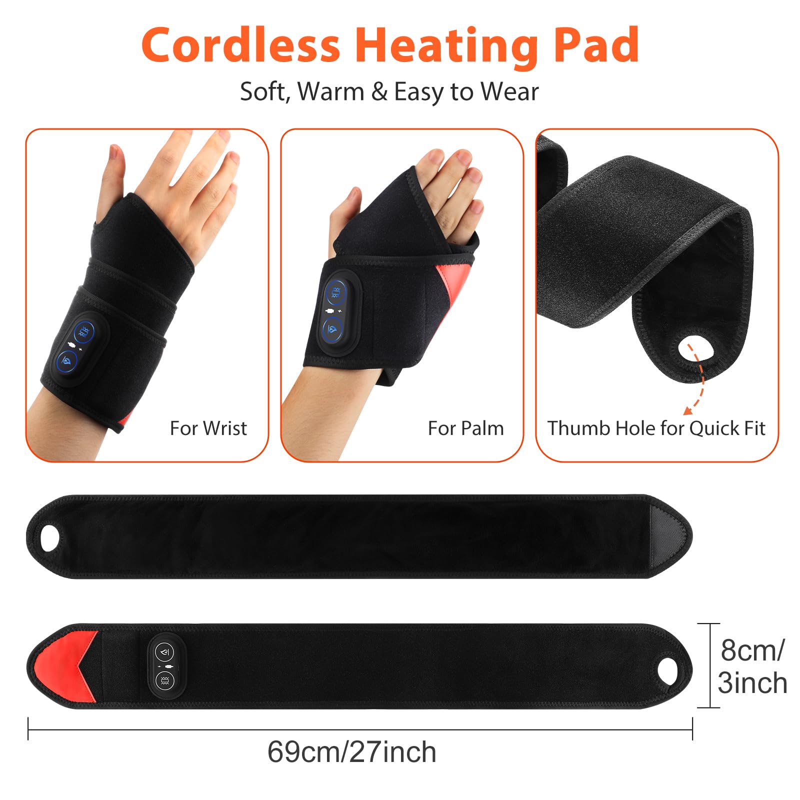 ROMYSE extended length supports wrists, elbows, knees, and ankles