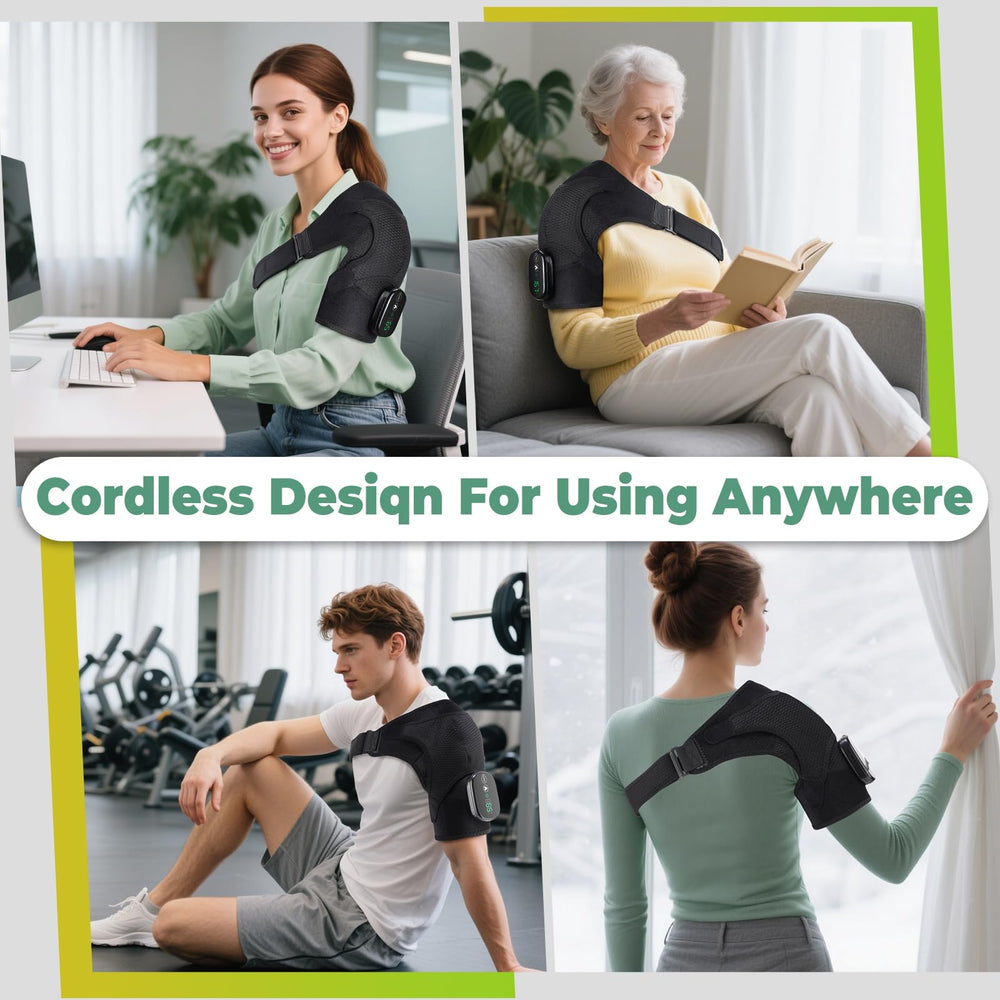 ROMYSE ideal for office or travel to ease shoulder stiffness throughout the day.