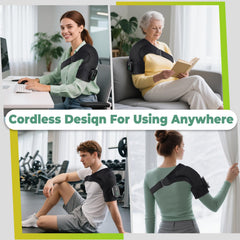 ROMYSE ideal for office or travel to ease shoulder stiffness throughout the day.