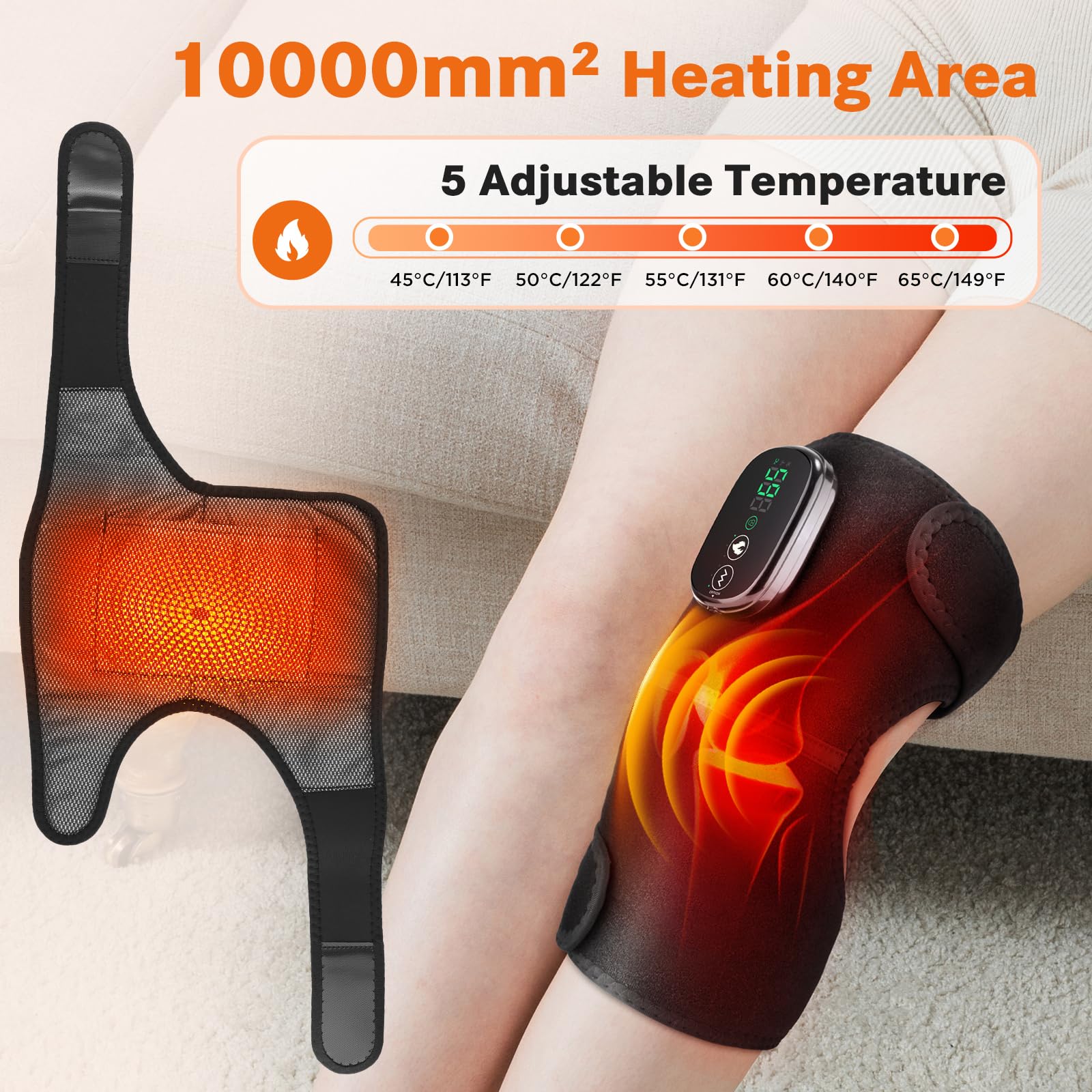 ROMYSE four-motor knee wrap delivers deep tissue massage across the joint