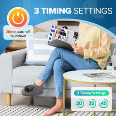 ROMYSE massager demonstrates six heat levels and three vibration settings